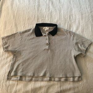 Bohme striped collar top, size small